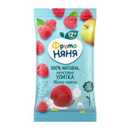 Фруктовая улитка Яблоко-малина Фрутоняня 15г
