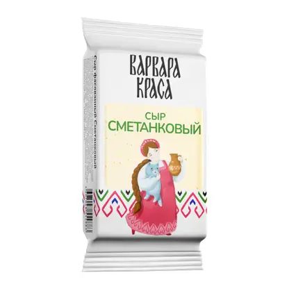 Сыр Сметанковый Варвара Краса 50% 160г