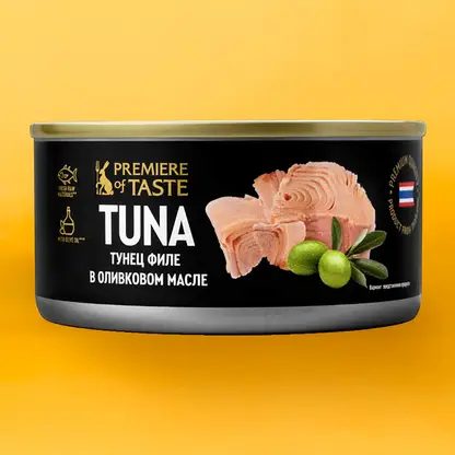 Филе тунца в оливковом масле Premiere of Taste 185г