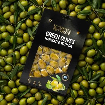 Оливки Зеленые маринованные с травами Premiere of Taste 150г