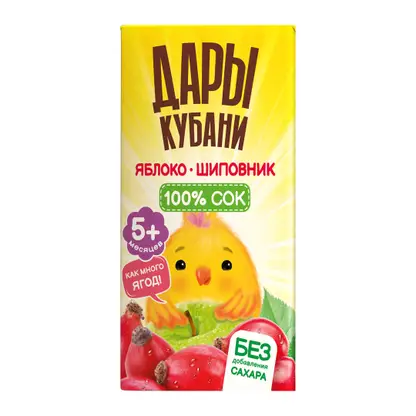 Сок Дары Кубани Яблочно-шиповниковый 125мл