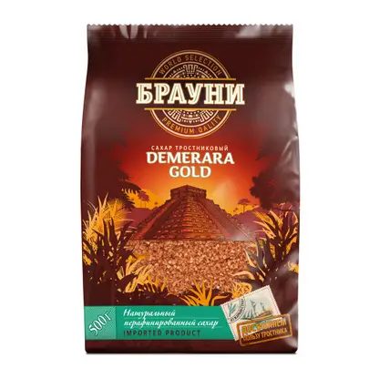 Сахар Брауни тростниковый 500г
