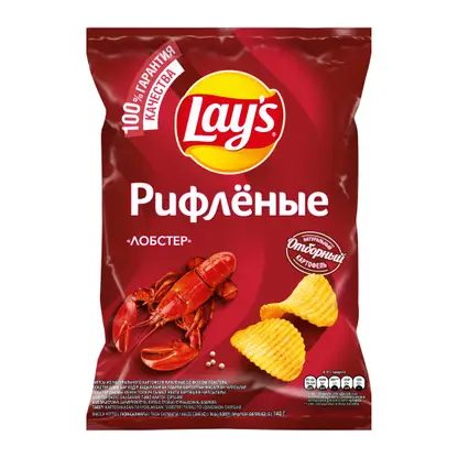 Чипсы Lays Рифлёные Лобстер 140г