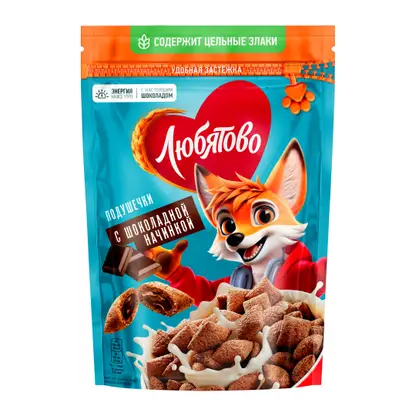 Подушечки Любятово с шоколадной начинкой 220г