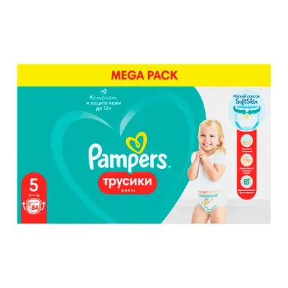 Трусики-подгузники Pampers 5 Junior 12-17кг 84шт