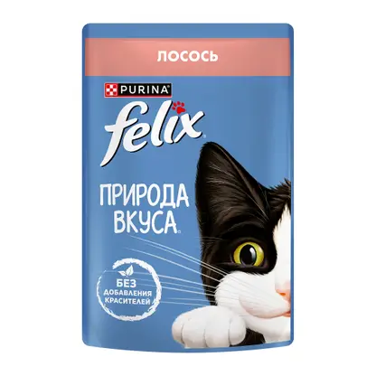 Влажный корм для кошек Природа вкуса c лососем Felix 75г