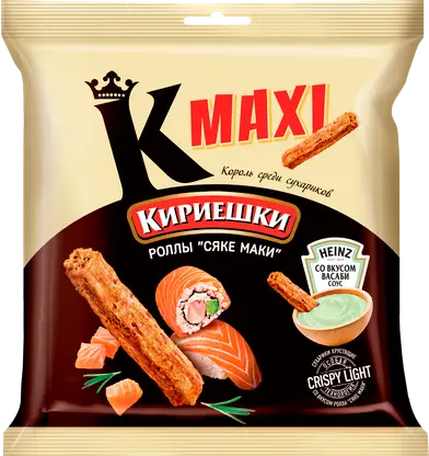 Сухарики Кириешки Maxi Сяке маки + соус васаби 75г