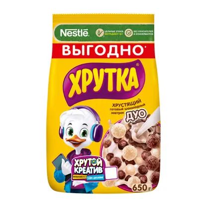 Шарики шоколадные для завтрака Хрутка Duo 650г
