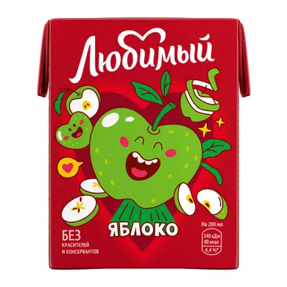 Напиток сокосодержащий Яблоко Любимый 200мл