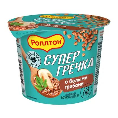 Каша гречневая Роллтон с белыми грибами 45г