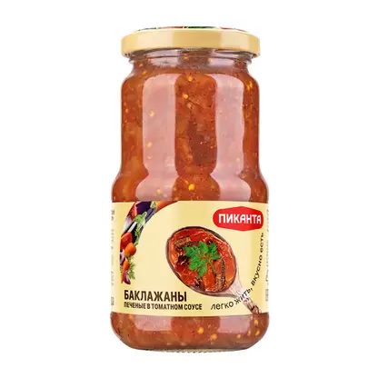 Баклажаны Пиканта печеные в томатном соусе 450г