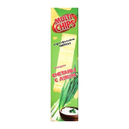Картофельные чипсы Multichips пласт Сметана и Лук 100г
