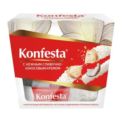 Конфета Konfesta глазированная с кокосовой начинкой 150г