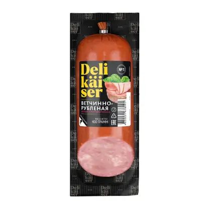 Колбаса Delikaiser Ветчинно-рубленая полукопченая 400г