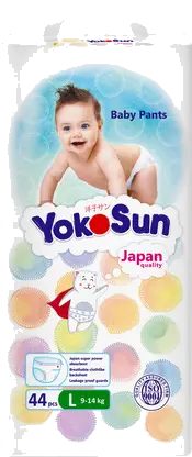 Трусики-подгузники Yokosun р.L 9-14кг 44шт