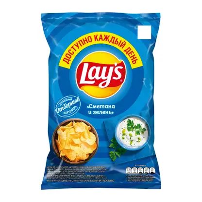 Чипсы Lays Сметана и зелень 70г