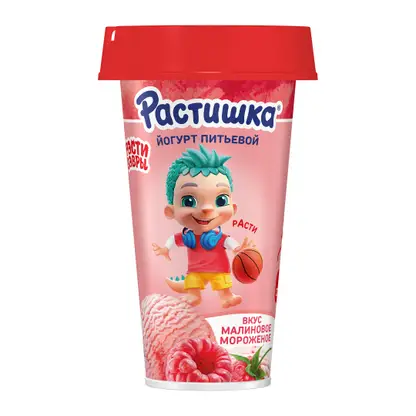 Йогурт питьевой Растишка малиновое мороженое 2.8% 190г