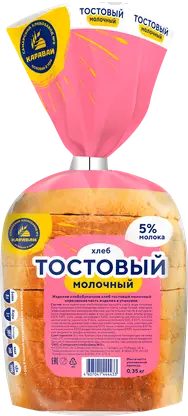 Хлеб Тостовый молочный нарезанный Самарский ХЗ №5 350г