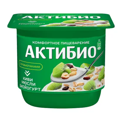 Биойогурт Актибио Киви мюсли 3% 130г