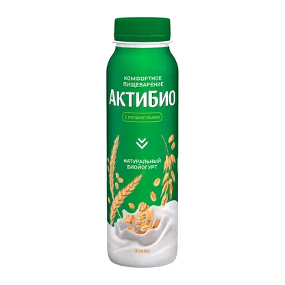 Биойогурт питьевой Актибио Злаки 1.6% 260г