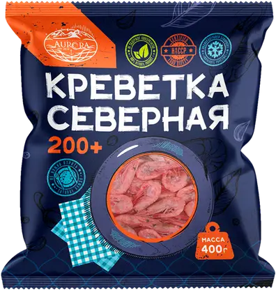 Креветка Aurora северная 200+ 400г
