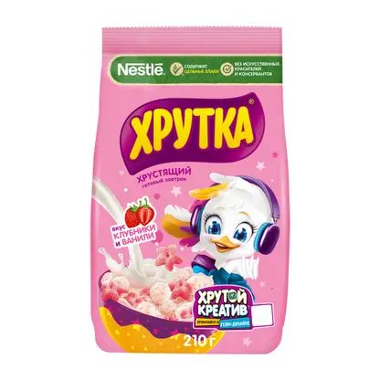 Завтрак готовый клубника и ваниль Хрутка 210г