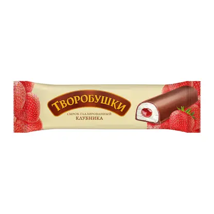 Сырок творожный глазированный Творобушки Клубника 20% 40г