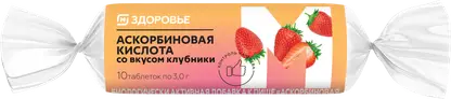 М Здоровье Аскорбиновая кислота таблетки жевательные 25мг 10шт в ассортименте