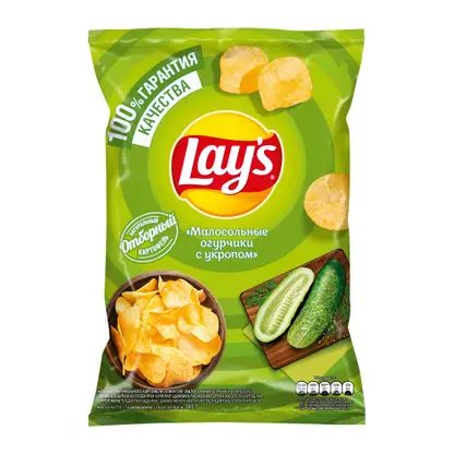 Чипсы Lays Малосольные огурчики с укропом 140г