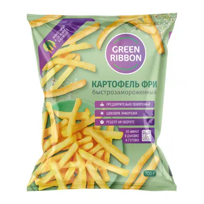 Картофель фри Green Ribbon быстрозамороженный 700г