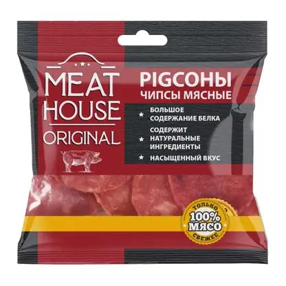 Чипсы Классические Pigсоны мясные сыровяленые Meat House Original 50г