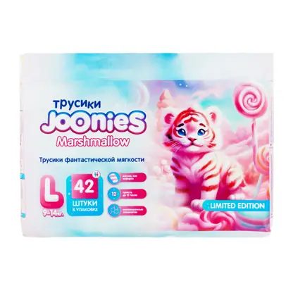 Подгузники-трусики Joonies Marshmallow р.L 9-14кг 42шт