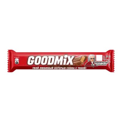 Батончик шоколадный в молочном шоколаде с хрустящей вафлей Дуо Original Goodmix 40г