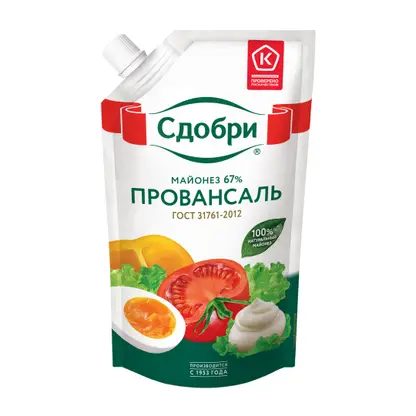Майонез Сдобри Провансаль 67% 192г