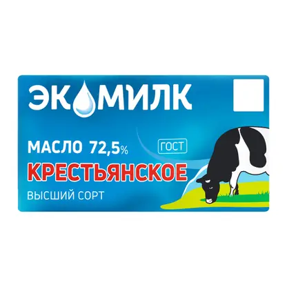 Сливочное масло Крестьянское Экомилк 72.5% 160г