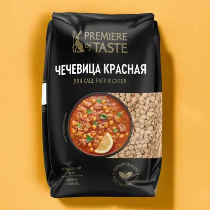 Чечевица Красная колотая Premiere of Taste 450г
