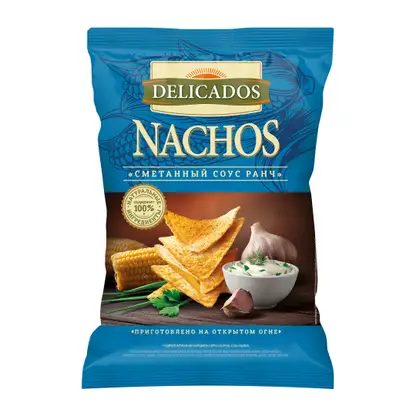 Кукурузные чипсы со вкусом соуса ранч Delicados 150г