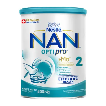 Молочная смесь NAN 2 OPTIPRO с 6 месяцев 800г