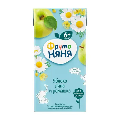 Напиток Яблоко с липой и ромашкой с 6 месяцев Фрутоняня 200мл