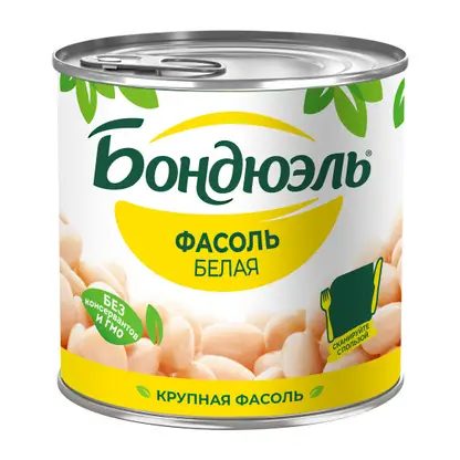 Фасоль Бондюэль белая 400г