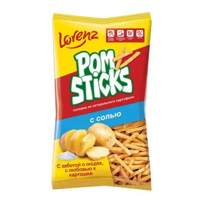 Чипсы картофельные соломкой Pomsticks с солью 100г