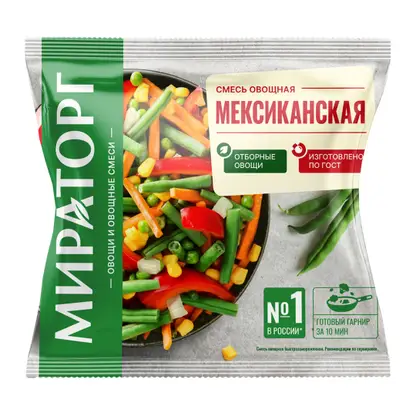 Мексиканская смесь Мираторг быстрозамороженная 400г