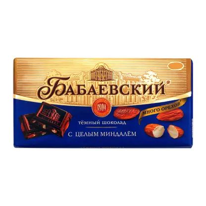 Шоколад Бабаевский темный с миндалем 55% 90г