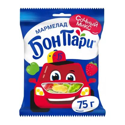 Мармелад жевательный Машинки Бон Пари 75г