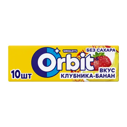 Жевательная резинка Orbit Клубника-банан без сахара 13.6г