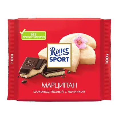 Шоколад Темный Марципан Ritter Sport 50% 100г