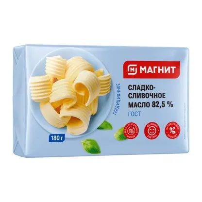 Масло сливочное Магнит Традиционное 82.5% 180г
