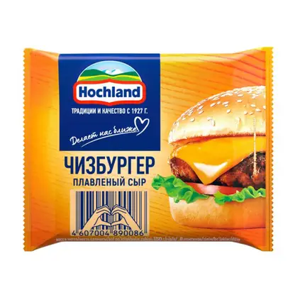 Сыр плавленый Hochland Чизбургер ломтики 45% 150г
