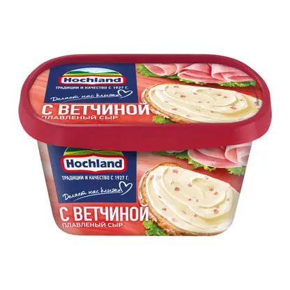Сыр плавленый Hochland с ветчиной 55% 400г