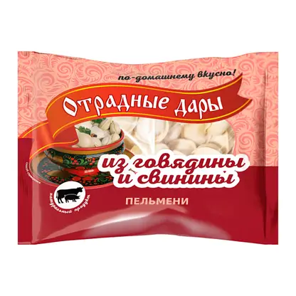 Пельмени Отрадные ПФ с мясом говядины и свинины 900г